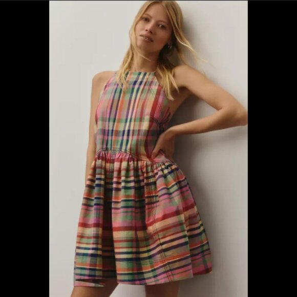 Brand New The Kyla Flounce Mini Dress by Pilcro - Picture 2 of 5